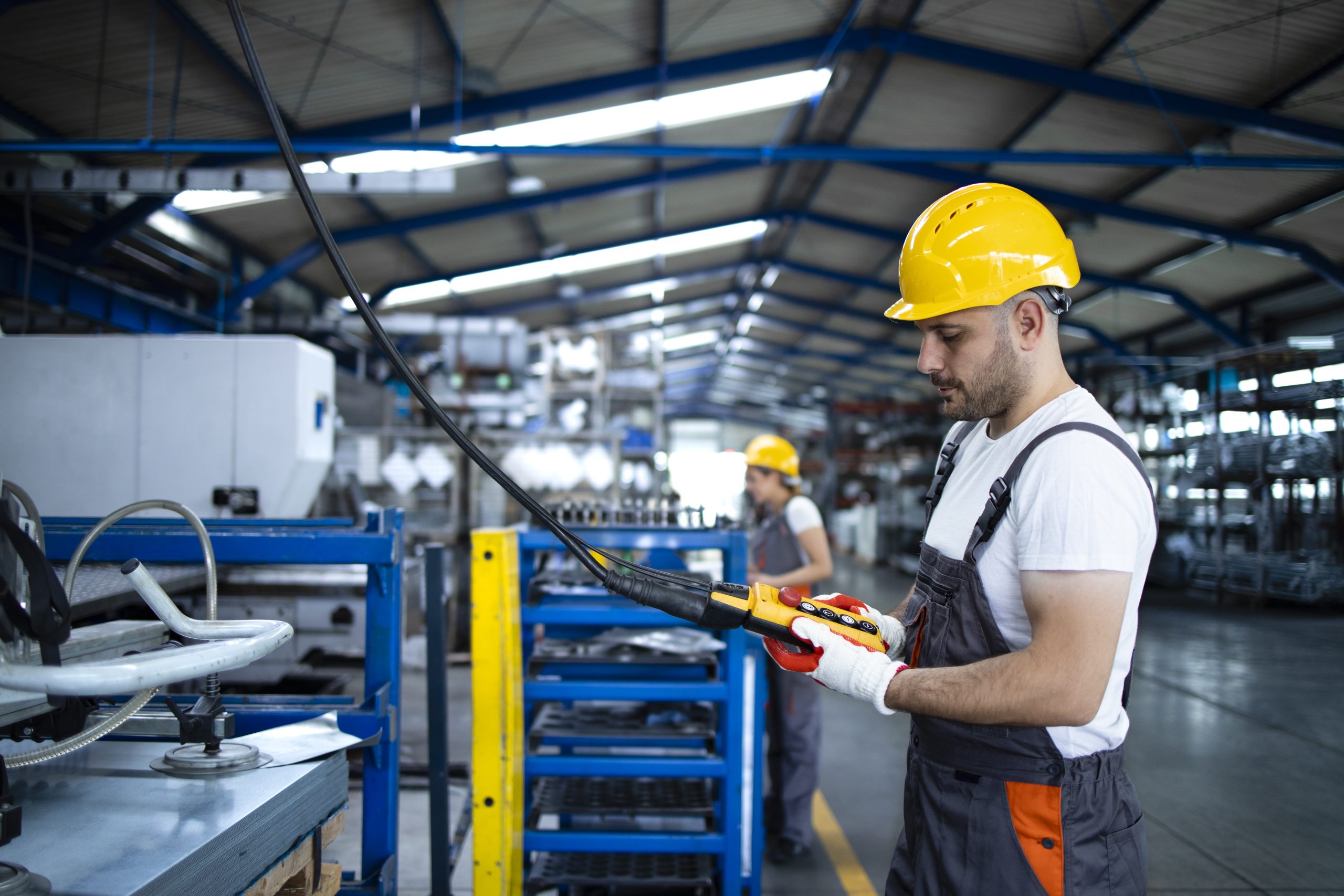 Production specialist on the factory floor